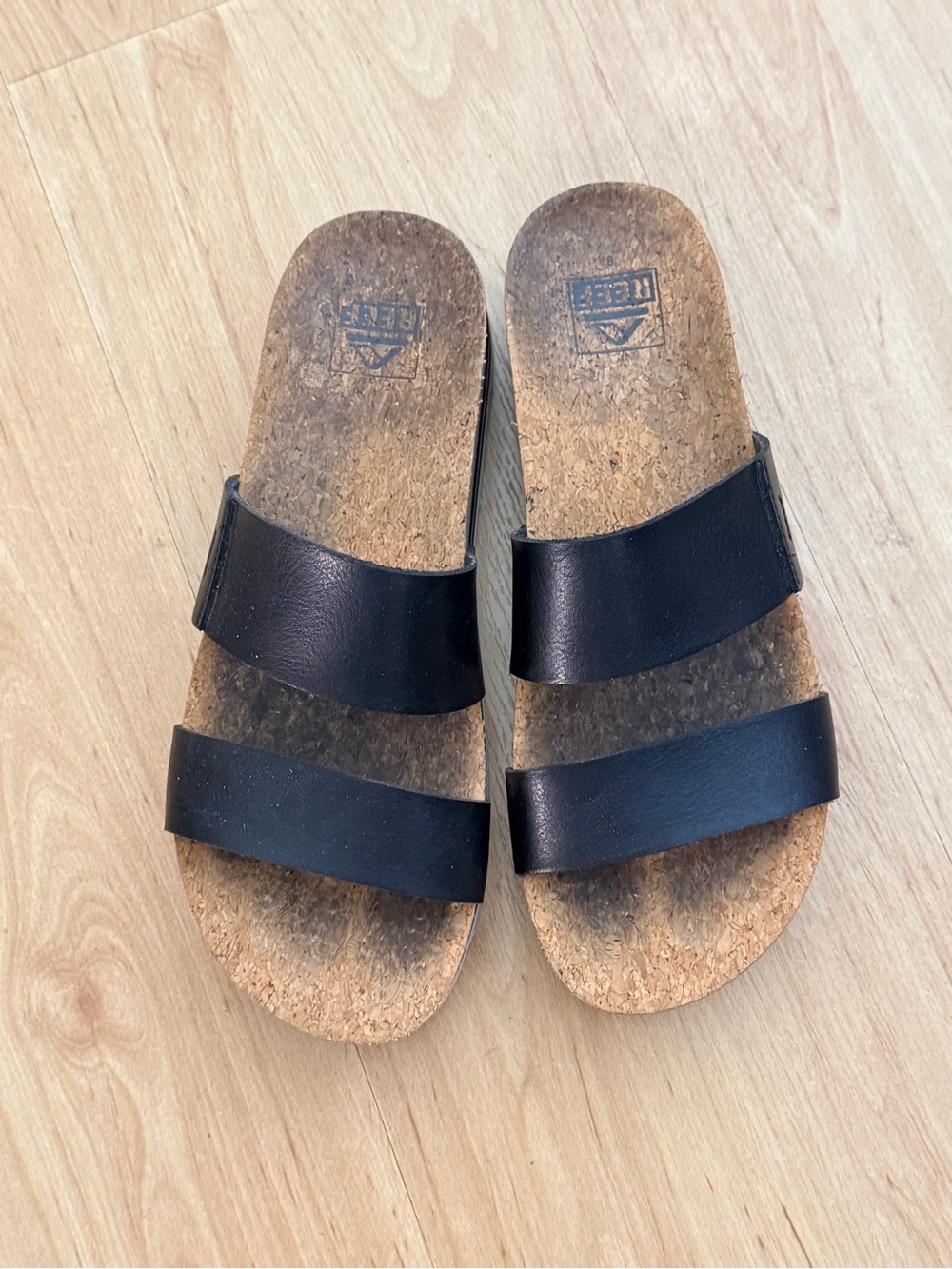 Reef Black Double Band Cork Footbed Women's Sandals